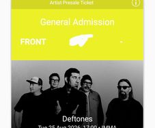 Deftones ticket