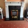 Classic White Marble Fireplace Surround with Polished Black Granite Insert & Hearth Image 2