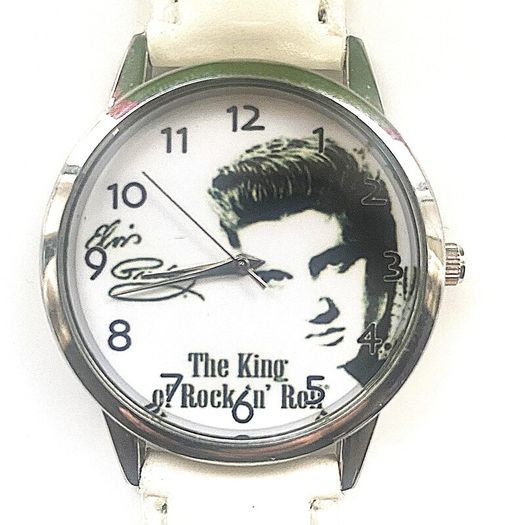 Elvis Wrist watch, White Strap