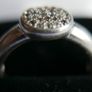 Vintage Genuine Fossil Sterling Silver 925 hallmarked Pave Round Ring size P - 3,3g Image 5