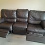 Comfortable 3-Seater Black Leather Sofa / Couch Image 2