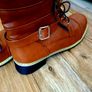 Brown Lace-Up Boots with Double Zip Image 6