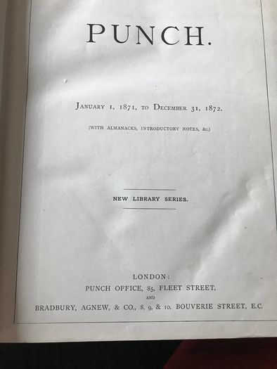 1871 - 1872 Antique ' Punch- New Library Series'
