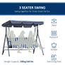 Steel 3-Seater Swing Chair w/ Adjustable Canopy Blue (FREE SHIPPING) Image 2