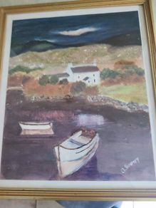 Framed watercolor by D. sweeney