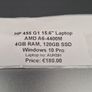 Hp 455 G1 15.6" Hd Amd A6-4400m 6gb 120gb Ssd Win10 Pro (no Battery) Image 3