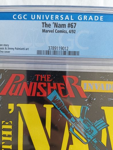 The Punisher Invades The 'Nam Marvel  Vietnam Issue 67 CBCS / CGC 9.8 Certified Graded Comic Framed  DC