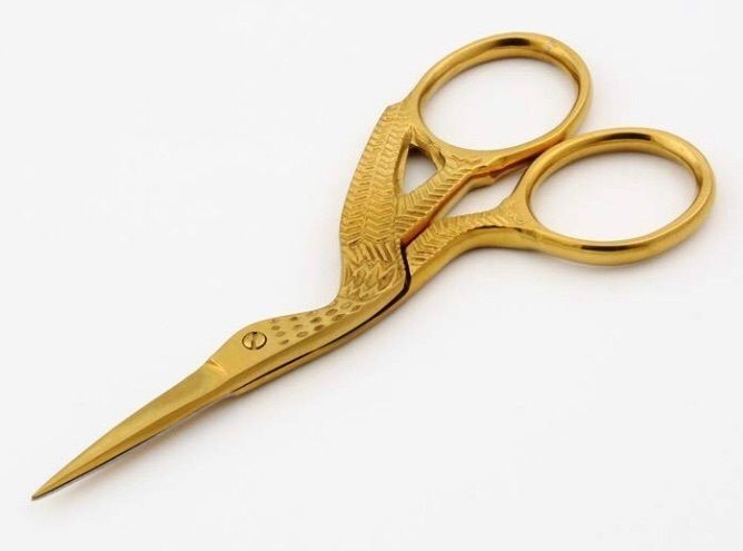 Stork Scissors, Embroidery Scissors, Sewing Scissors, Paper Craft Scissors, Stainless Steel Sharp Tip 3.5"-Inch