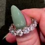 Platinum plated sterling silver Eternity Ring with 7.5ct of Moissanite Image 5