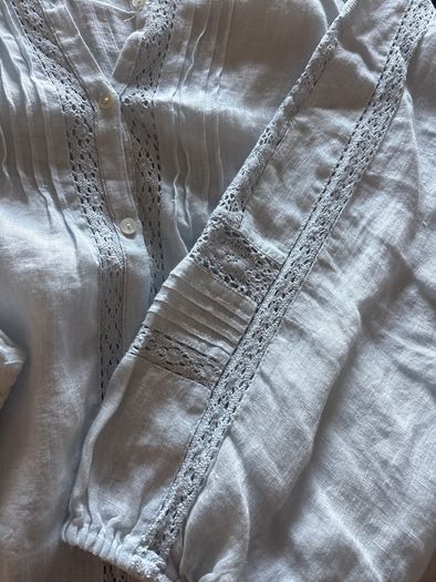 The white company size 18 linen and lace blouse