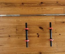 Adjustable dumbbells and barbell set