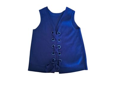 Karen Millen fine-knit laced-back top