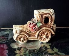 Vintage Italian Capodimonte Car Figurine Ornament
