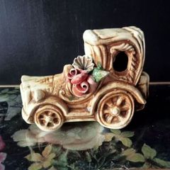 Vintage Italian Capodimonte Car Figurine Ornament