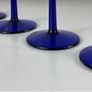 A bundle of Vintage Mid Century Luminarc Arcoroc Made in France Mid Century Cobalt Blue Stemmed Champagne Flute - glasses (6) Image 2