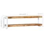 TV Cabinet 150x30x40 cm Solid Mango Wood Image 2