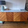 Walnut and Marble Top Cabinet Image 2