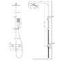 Shower Mixer Set Handheld Shower and with Adjustable 8" Overhead Rainfall Shower Head Twin Head & Body Chrome Plated Set Image 2