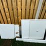 Narrow Sink Along With Vanity Unit And Pipes; Kitchen Sink And Quartz Worktop Unit With Wooden Inparts Image 2