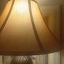 mindy brown lamp. Brown base. Gold base. Image 9