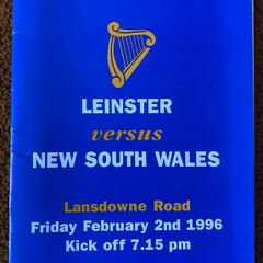 Very Rare 1996 Leinster v New South Wales - Match Programme