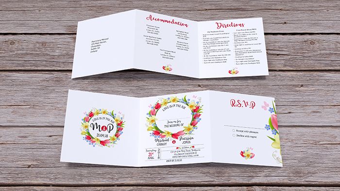 Spring Trifold Invitation