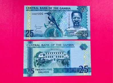 Gambia.  25  Dalasis. 2006  Pick 27a  ( Uncirculated )