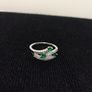 18ct white gold diamond and emerald dress ring Image 7
