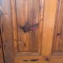 stained glass internal pitch pine panelled door Image 6