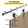 12 F sliding door fitting 366cm length sliding door system made of carbon steel sliding doors complete set 150kg load capacity Image 5