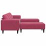Sofa Set Wine red Velvet Image 6