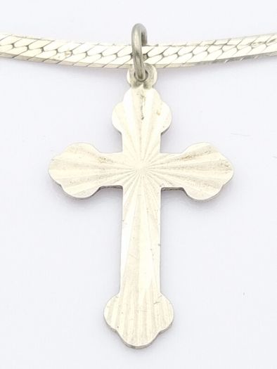 Sterling Silver Cross On 925 Italian Chain