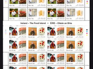 2015 Ireland The Food Island Commemorative Stamps Sheetlet Plate 1A1A1A1A Mint Never Hinged (MNH)