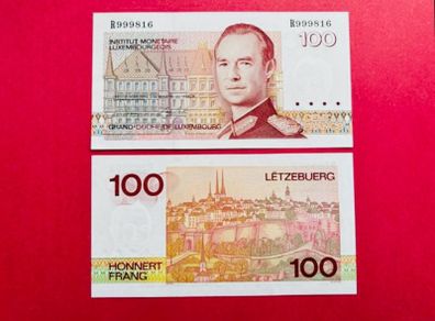 Luxembourg  100 Francs  1986  Pick  58b   ( Uncirculated )