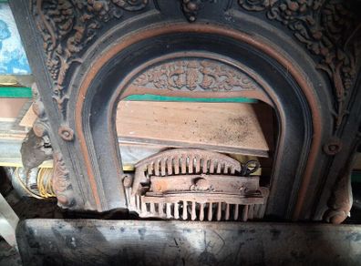 Cast iron fireplace