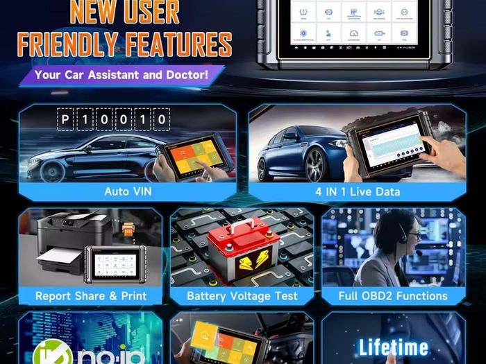 2025 New FOXWELL NT909 Car Bidirectional Diagnostic Scan Tool ECU Coding All System 30+ Reset CANFD/DOIP OBD2 Automotive Scanner