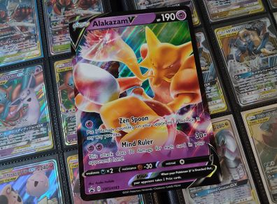 Alakazam V ! Jumbo Oversized Card ! from Sword & Shield Era ! 2021 ! Pokemon Card !