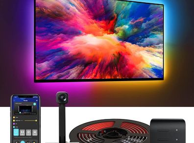 Govee Immersion WiFi LED TV Backlights with Camera, Smart RGBIC Ambient TV Light for 55-65in TV, Alexa & Google Assistant Compatible, Viewing, Gaming [Energy Class A]