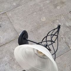 Wall Lamp Glass & Metal Black