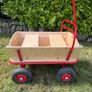Wooden Wagon with Seats, Cover, and Pneumatic Wheels Image 5