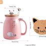 Cat Mug Cute Ceramic Coffee Cup with Lovely Kitty lid Spoon,Morning Cup Tea Milk Christmas Mug 380ML Image 4