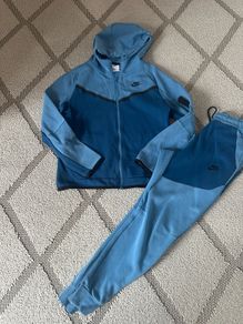Blue Nike Tech Fleece tracksuit