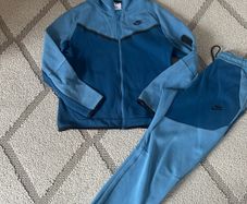 Blue Nike Tech Fleece tracksuit
