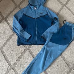 Blue Nike Tech Fleece tracksuit
