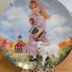 Limited edition 1985 "Mary Had a Little Lamb" by John McClelland decorative porcelain plate