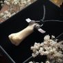 Protective Copper and Deer Bone Talisman Pendant Necklace Ankh Cross Shamanic Image 2