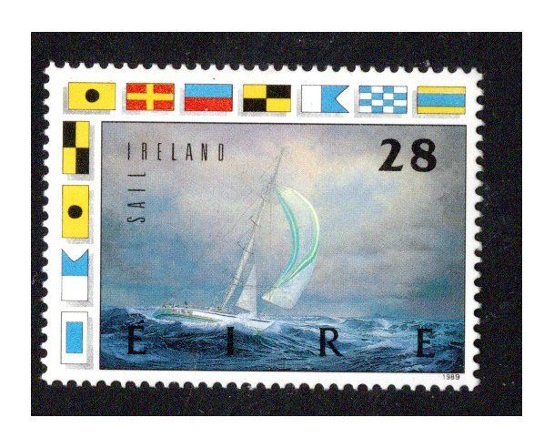 1989 Ireland Commemorates Ireland's Entry in the Whitbread Round The World Race (Sail Ireland) Commemorative Stamps Mint Never Hinged (MNH)