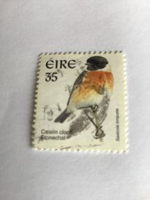 Irish stamp - Stonechat