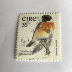 Irish stamp - Stonechat