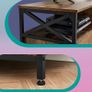 Industrial TV Cabinet with 3 Drawers  Rustic Brown Entertainment Unit for TVs up to 65 Inch Image 5